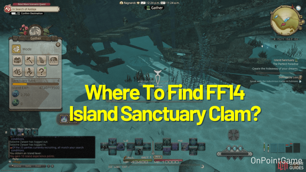 FF14 island Sanctuary clam